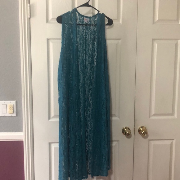 LuLaRoe Other - NWOT Lularoe teal lace joy vest